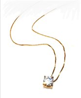 Halskette Dame Punto luce in Gelbgold Cubic Zirconia